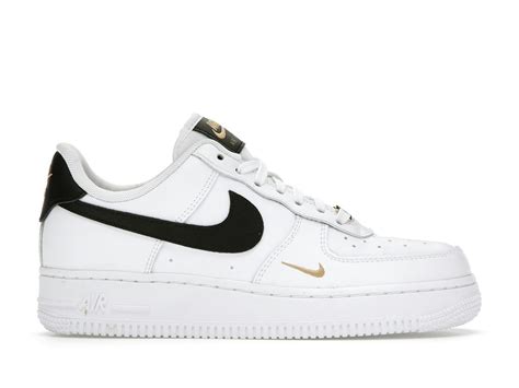 Nike Air Force 1 Low '07 Gestickter Swoosh Weiß Schwarz 